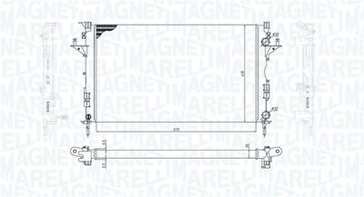Radiator, engine cooling MAGNETI MARELLI 350213185800