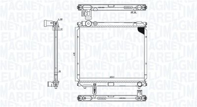 Radiator, engine cooling MAGNETI MARELLI 350213185900