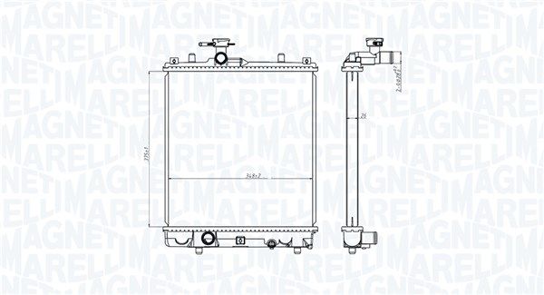 MAGNETI MARELLI 350213186100 Radiator, engine cooling