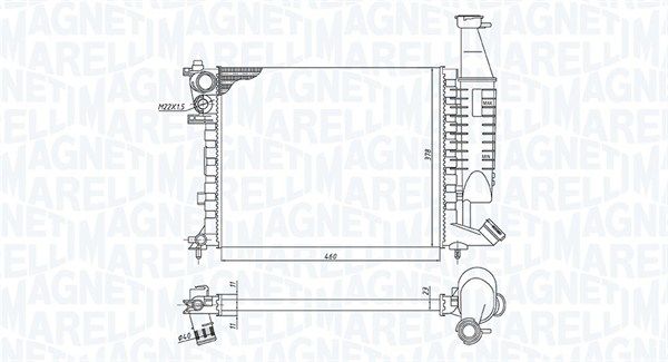 MAGNETI MARELLI 350213186300 Radiator, engine cooling