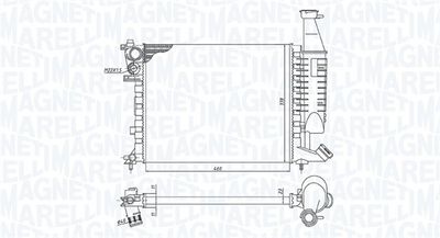 Radiator, engine cooling MAGNETI MARELLI 350213186300