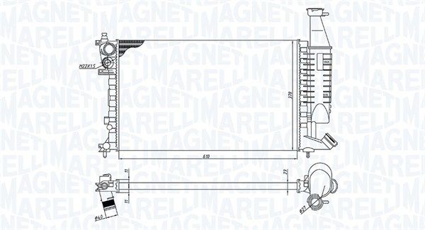 MAGNETI MARELLI 350213186400 Radiator, engine cooling