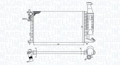 Radiator, engine cooling MAGNETI MARELLI 350213186400