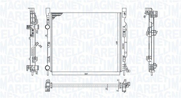 MAGNETI MARELLI 350213186900 Radiator, engine cooling