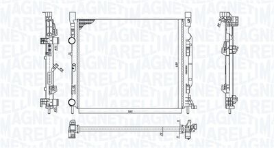 Radiator, engine cooling MAGNETI MARELLI 350213186900