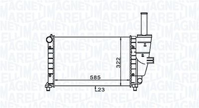 Radiator, engine cooling MAGNETI MARELLI 350213187100