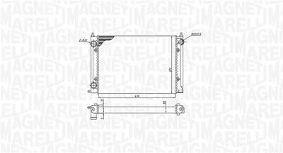 Radiator, engine cooling MAGNETI MARELLI 350213187400