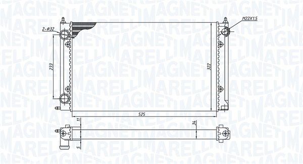 MAGNETI MARELLI 350213187500 Radiator, engine cooling