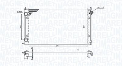 Radiator, engine cooling MAGNETI MARELLI 350213187500