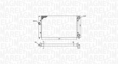 Radiator, engine cooling MAGNETI MARELLI 350213187600