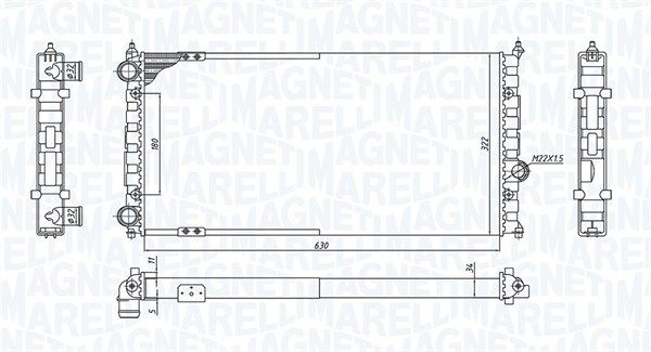 MAGNETI MARELLI 350213187800 Radiator, engine cooling
