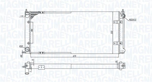 MAGNETI MARELLI 350213188300 Radiator, engine cooling