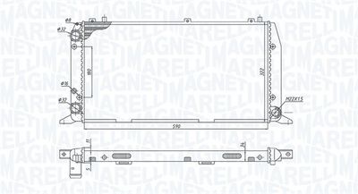 Radiator, engine cooling MAGNETI MARELLI 350213188700