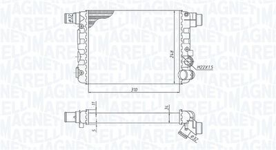 Radiator, engine cooling MAGNETI MARELLI 350213188900