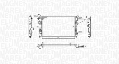 Radiator, engine cooling MAGNETI MARELLI 350213189100