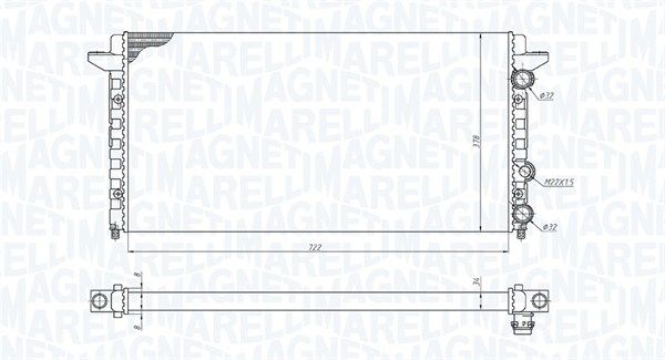 MAGNETI MARELLI 350213189200 Radiator, engine cooling