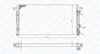Radiator, engine cooling MAGNETI MARELLI 350213189200