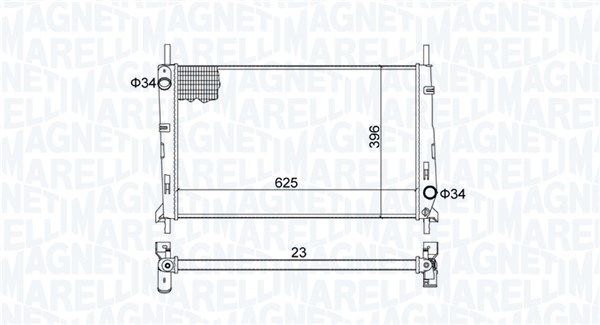 MAGNETI MARELLI 350213189300 Radiator, engine cooling