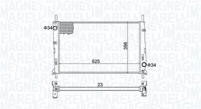Radiator, engine cooling MAGNETI MARELLI 350213189300