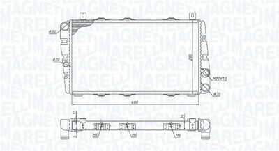 Radiator, engine cooling MAGNETI MARELLI 350213189700