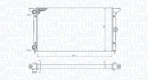 MAGNETI MARELLI 350213190100 Radiator, engine cooling