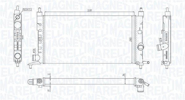 MAGNETI MARELLI 350213190400 Radiator, engine cooling