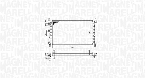 MAGNETI MARELLI 350213190500 Radiator, engine cooling