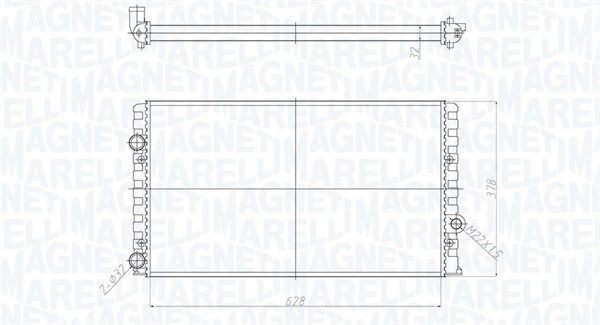MAGNETI MARELLI 350213190700 Radiator, engine cooling