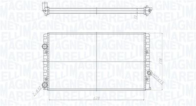 Radiator, engine cooling MAGNETI MARELLI 350213190700