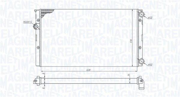 MAGNETI MARELLI 350213191100 Radiator, engine cooling