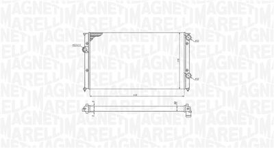 Radiator, engine cooling MAGNETI MARELLI 350213191200