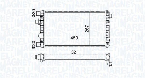 MAGNETI MARELLI 350213191300 Radiator, engine cooling