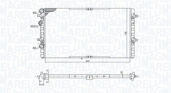 MAGNETI MARELLI 350213191400 Radiator, engine cooling