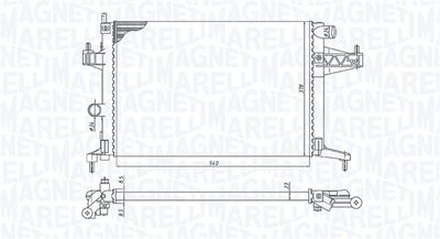Radiator, engine cooling MAGNETI MARELLI 350213191600