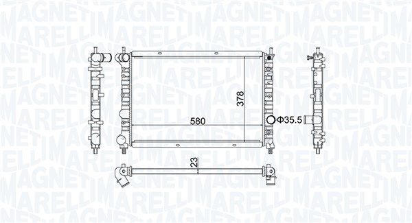 MAGNETI MARELLI 350213192100 Radiator, engine cooling