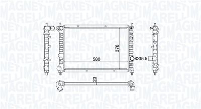 Radiator, engine cooling MAGNETI MARELLI 350213192100