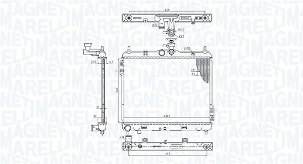 MAGNETI MARELLI 350213192200 Radiator, engine cooling