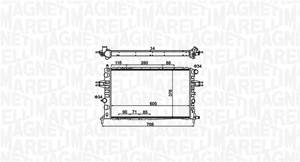 MAGNETI MARELLI 350213192300 Radiator, engine cooling
