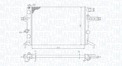 Radiator, engine cooling MAGNETI MARELLI 350213192400