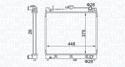 Radiator, engine cooling MAGNETI MARELLI 350213192700