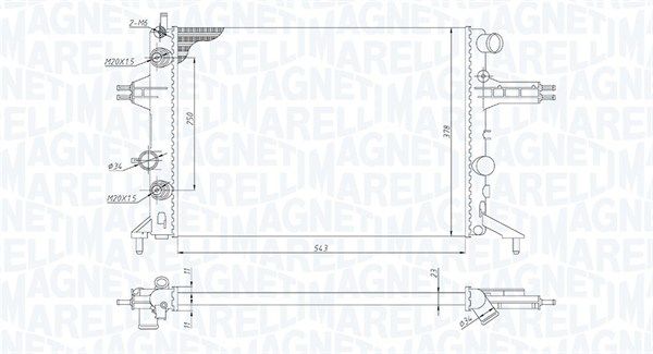MAGNETI MARELLI 350213192800 Radiator, engine cooling