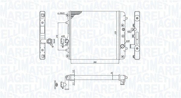 MAGNETI MARELLI 350213193100 Radiator, engine cooling
