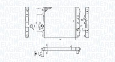 Radiator, engine cooling MAGNETI MARELLI 350213193100