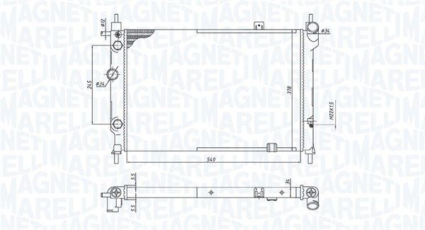 MAGNETI MARELLI 350213193200 Radiator, engine cooling