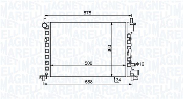 MAGNETI MARELLI 350213193300 Radiator, engine cooling