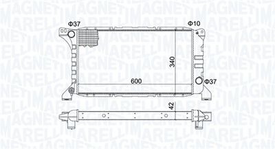 Radiator, engine cooling MAGNETI MARELLI 350213193500