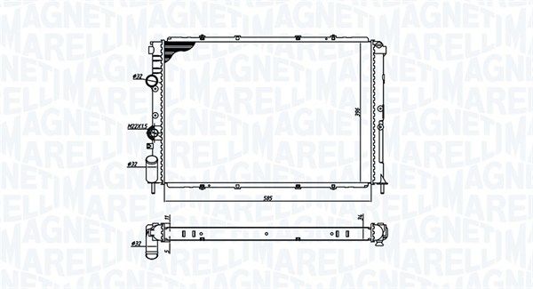 MAGNETI MARELLI 350213193600 Radiator, engine cooling