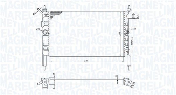MAGNETI MARELLI 350213193800 Radiator, engine cooling