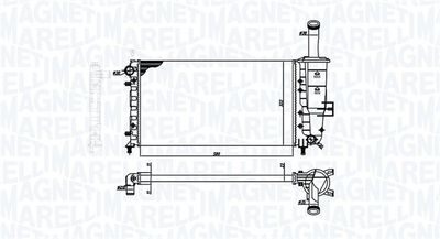 Radiator, engine cooling MAGNETI MARELLI 350213193900