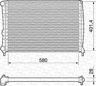 Radiator, engine cooling MAGNETI MARELLI 350213194000